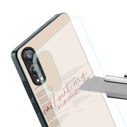 call out my name back phone cover | glass case for oneplus nord ce 4 lite