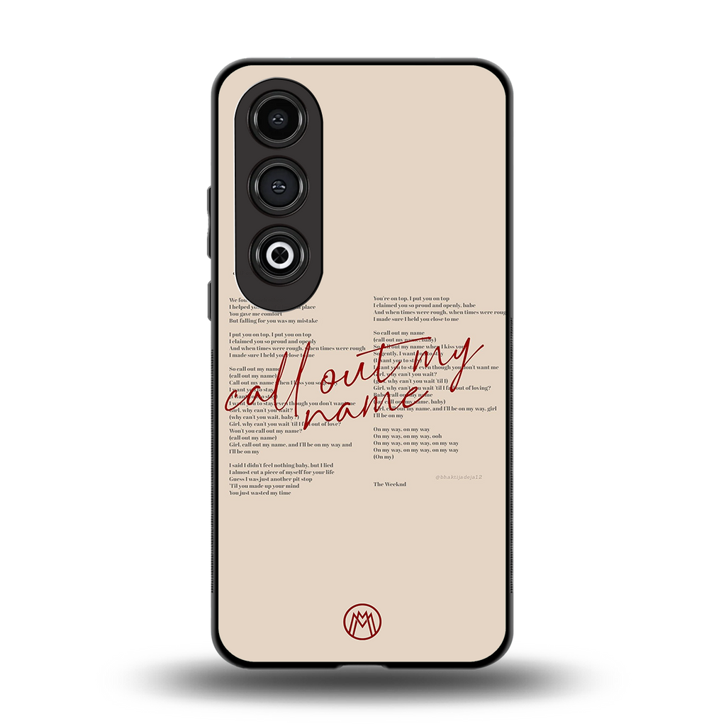 call out my name back phone cover | glass case for oneplus nord ce 4
