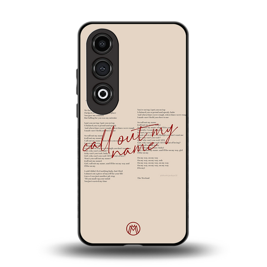 call out my name back phone cover | glass case for oneplus nord ce 4
