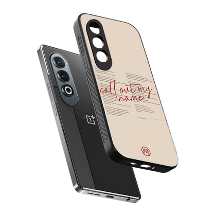 call out my name back phone cover | glass case for oneplus nord ce 4