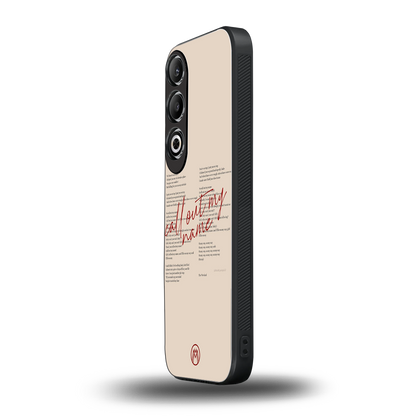 call out my name back phone cover | glass case for oneplus nord ce 4