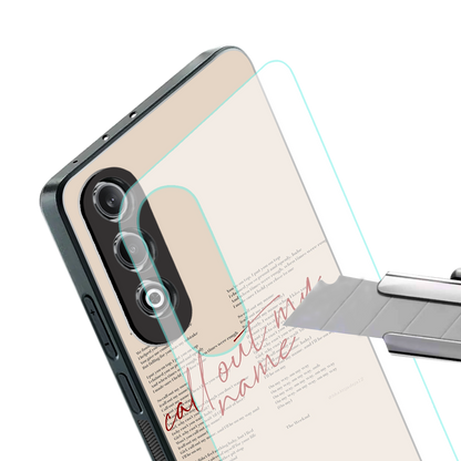 call out my name back phone cover | glass case for oneplus nord ce 4