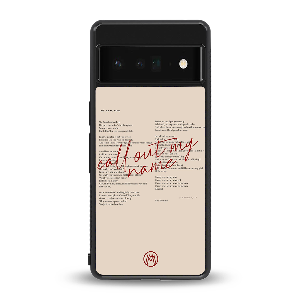 call out my name back phone cover | glass case for google pixel 6 pro
