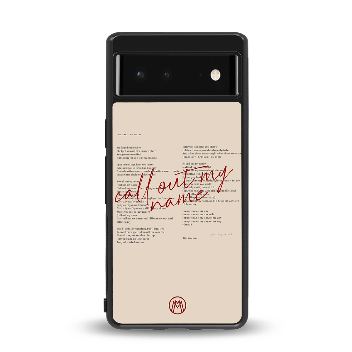 call out my name back phone cover | glass case for google pixel 6