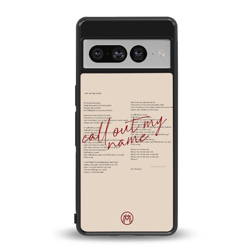 call out my name back phone cover | glass case for google pixel 7 pro