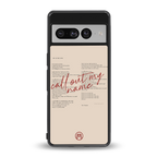 call out my name back phone cover | glass case for google pixel 7 pro