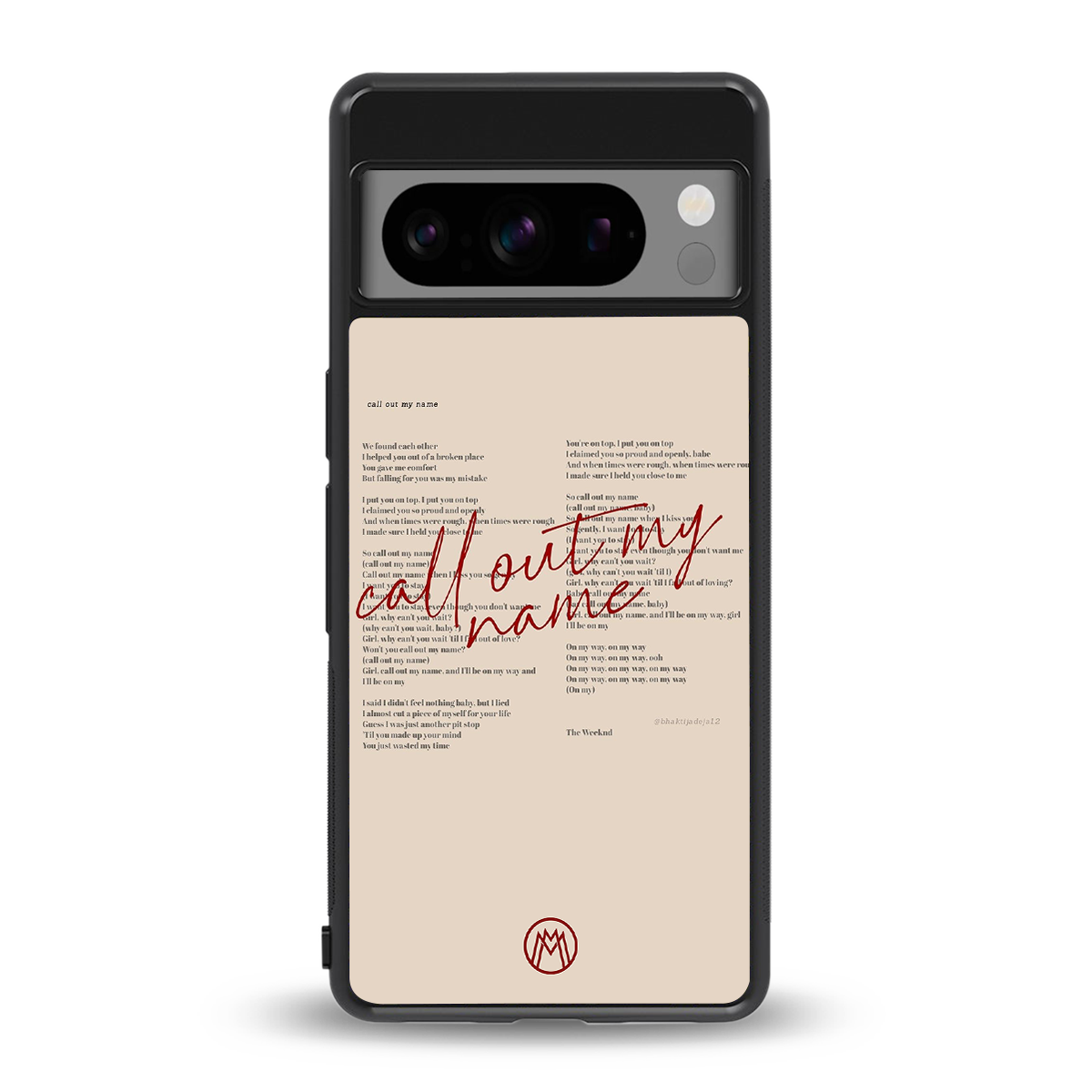 call out my name back phone cover | glass case for google pixel 8 pro