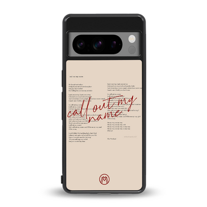 call out my name back phone cover | glass case for google pixel 8 pro