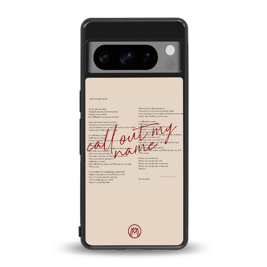 call out my name back phone cover | glass case for google pixel 8 pro