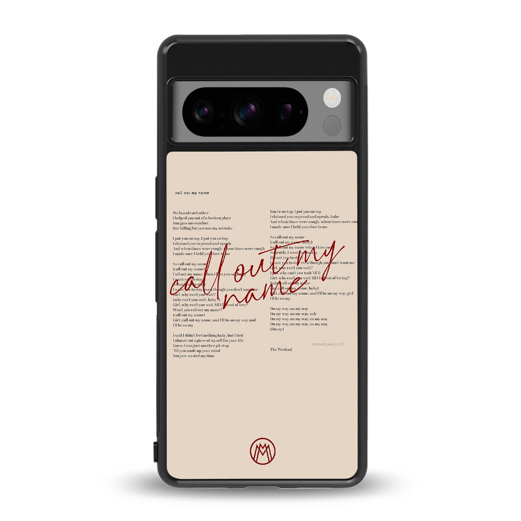 call out my name back phone cover | glass case for google pixel 8 pro