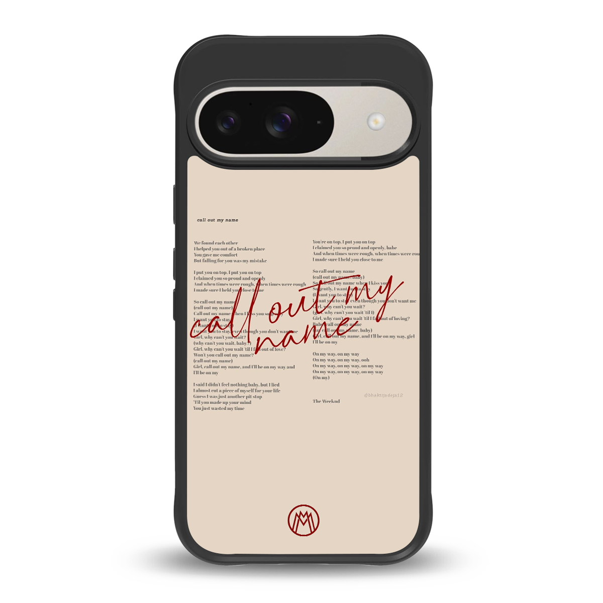 call out my name back phone cover | glass case for google pixel 9