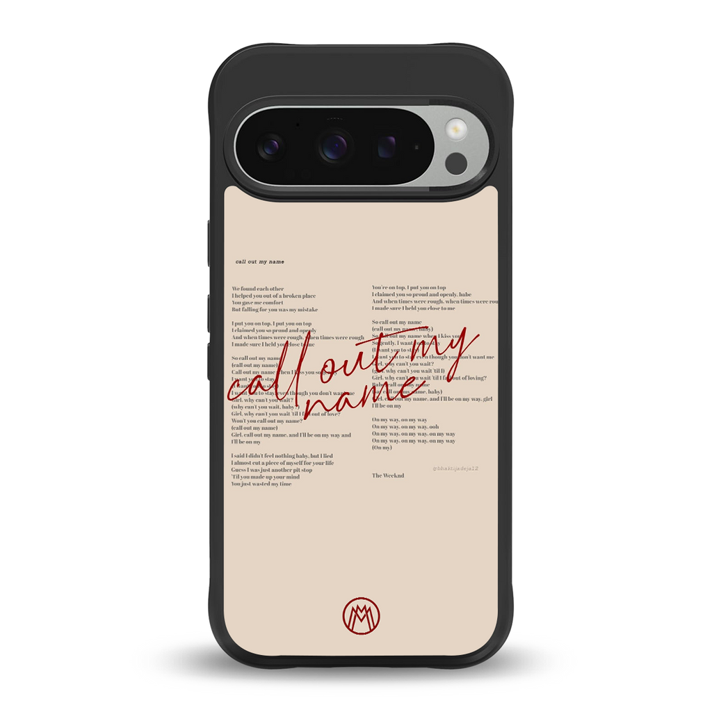 call out my name back phone cover | glass case for google pixel 9 pro