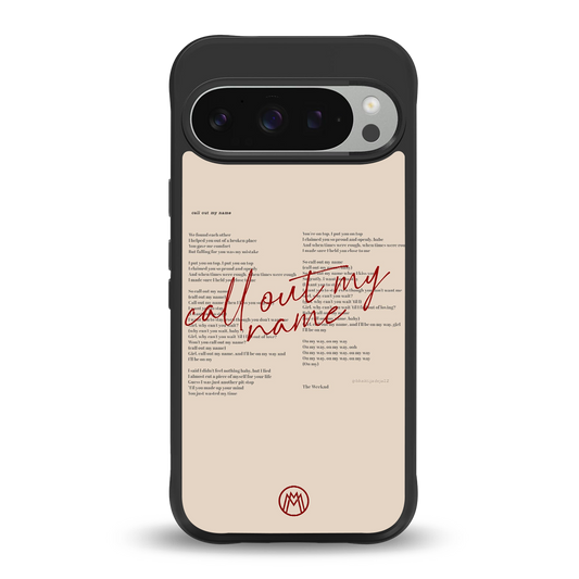 call out my name back phone cover | glass case for google pixel 9 pro xl