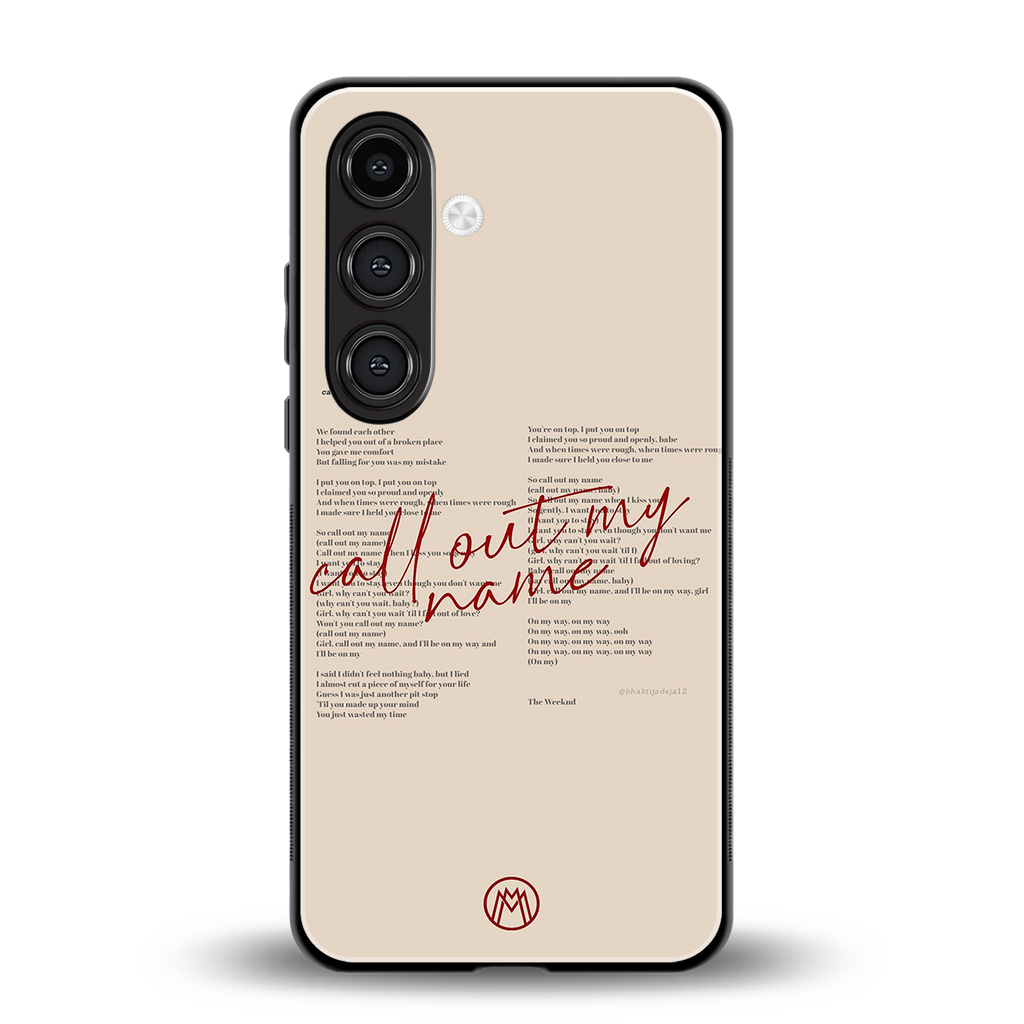 call out my name back phone cover | glass case for samsung galaxy s24 fe