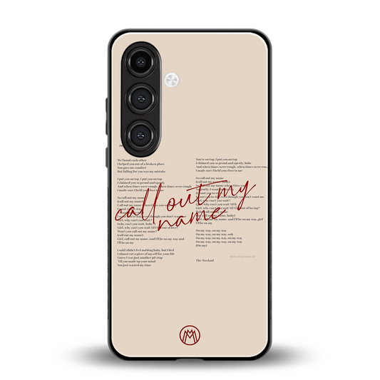 call out my name back phone cover | glass case for samsung galaxy s24 fe