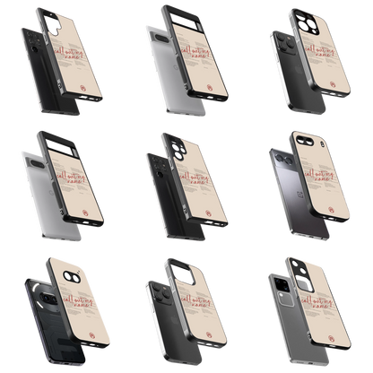 Durable Glass Back Mobile Case for iPhone, Samsung, OnePlus, Google Pixel, Redmi, Vivo, Oppo