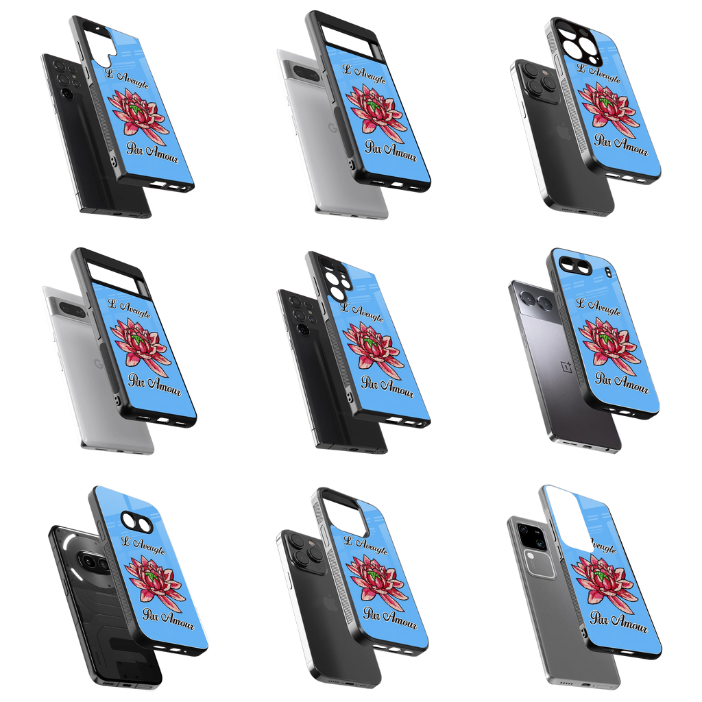 Durable Glass Back Mobile Case for iPhone, Samsung, OnePlus, Google Pixel, Redmi, Vivo, Oppo
