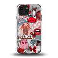 cancer aesthetic collage back phone cover | glass case for iphone 13 mini