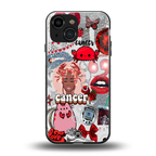 cancer aesthetic collage back phone cover | glass case for iphone 13 mini