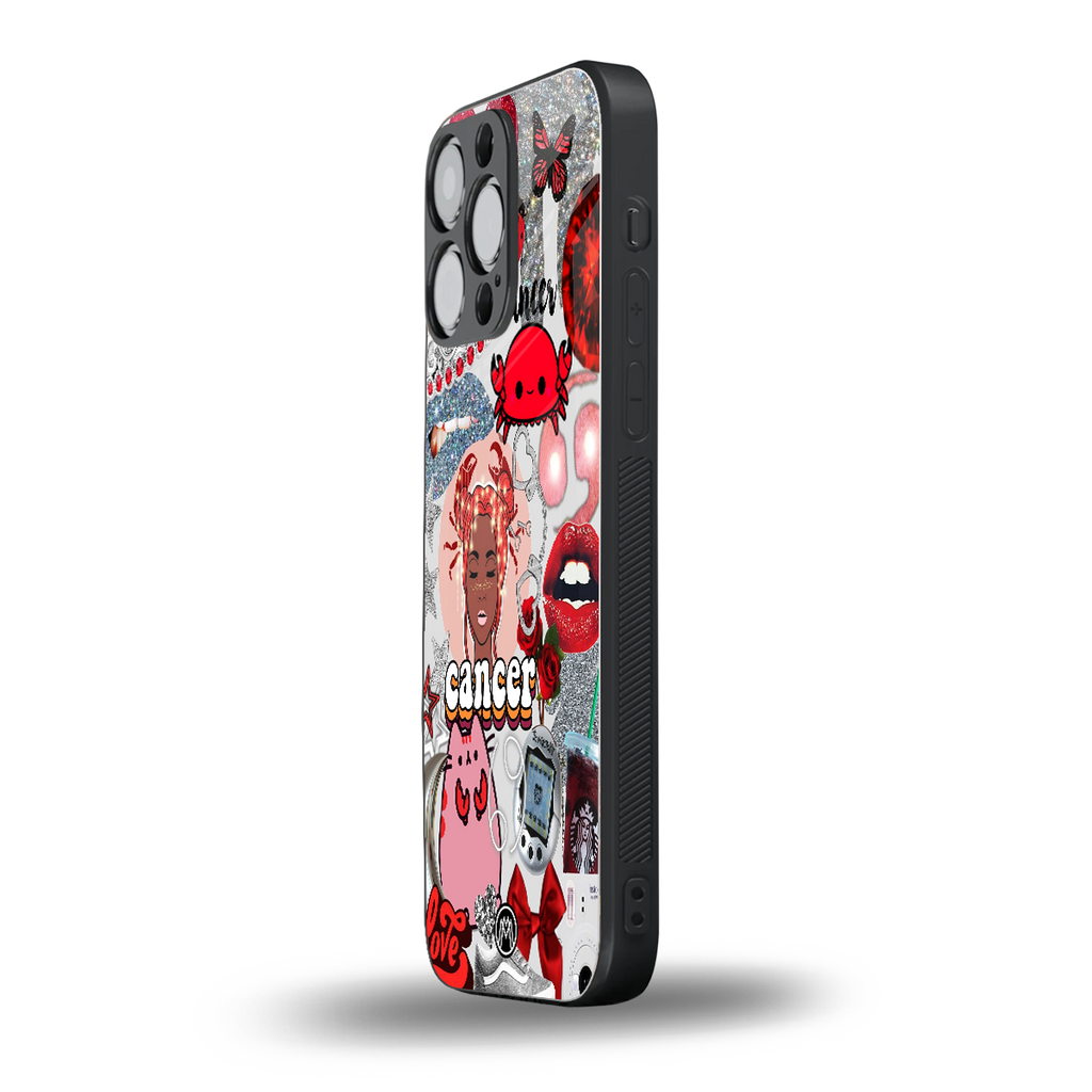 cancer aesthetic collage back phone cover | glass case for iphone 13 pro max