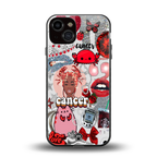 cancer aesthetic collage back phone cover | glass case for iphone 13