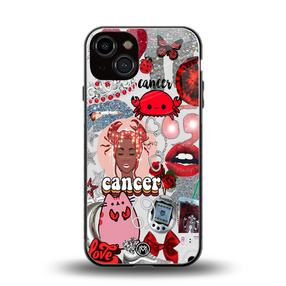 cancer aesthetic collage back phone cover | glass case for iphone 13