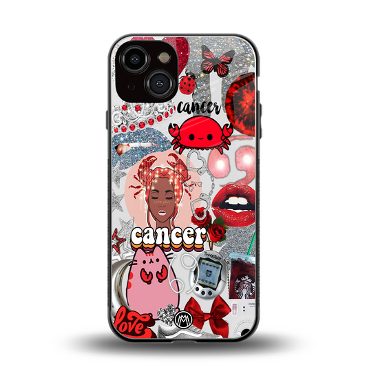 cancer aesthetic collage back phone cover | glass case for iphone 13