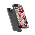 cancer aesthetic collage back phone cover | glass case for iphone 14 plus