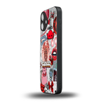 cancer aesthetic collage back phone cover | glass case for iphone 16 plus