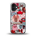 cancer aesthetic collage back phone cover | glass case for iphone 16