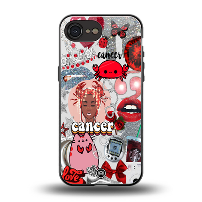 cancer aesthetic collage back phone cover | glass case for iphone 16e