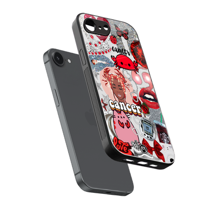 cancer aesthetic collage back phone cover | glass case for iphone 16e