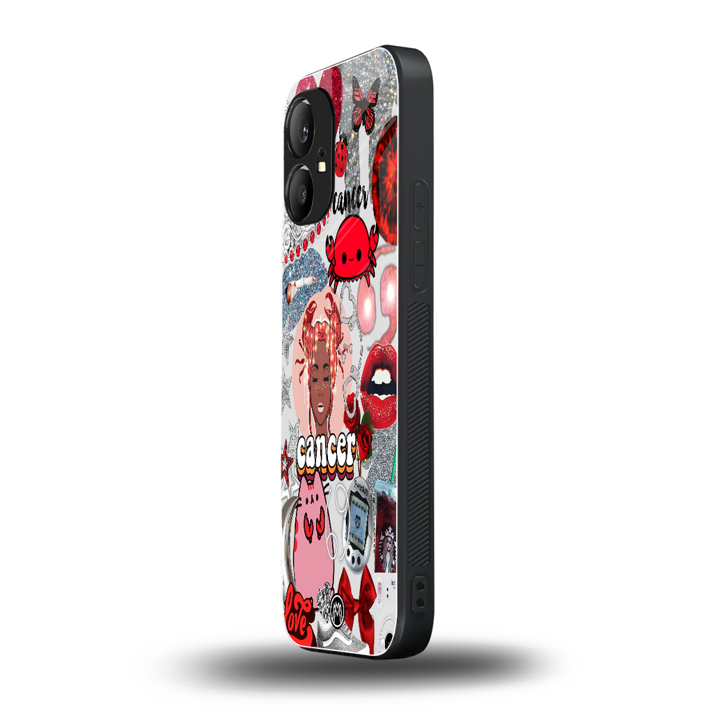 cancer aesthetic collage back phone cover | glass case for nothing phone 1
