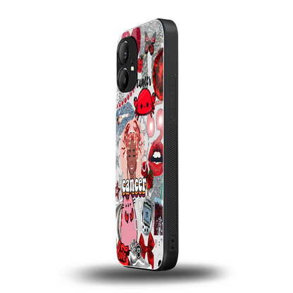 cancer aesthetic collage back phone cover | glass case for nothing phone 1