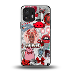 cancer aesthetic collage back phone cover | glass case for nothing phone 2