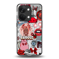 cancer aesthetic collage back phone cover | glass case for oneplus nord 3