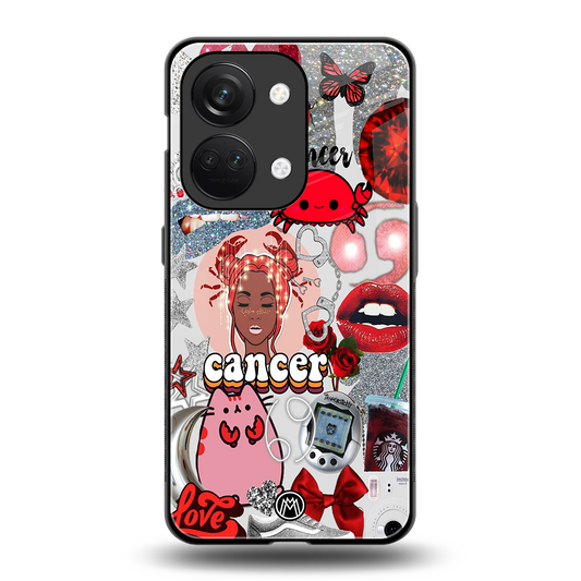 cancer aesthetic collage back phone cover | glass case for oneplus nord 3