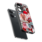 cancer aesthetic collage back phone cover | glass case for oneplus nord 3