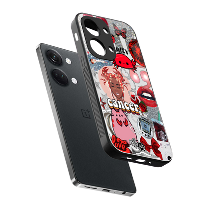 cancer aesthetic collage back phone cover | glass case for oneplus nord 3