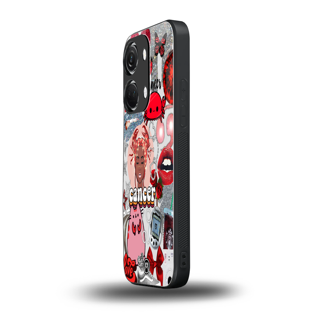 cancer aesthetic collage back phone cover | glass case for oneplus nord 3