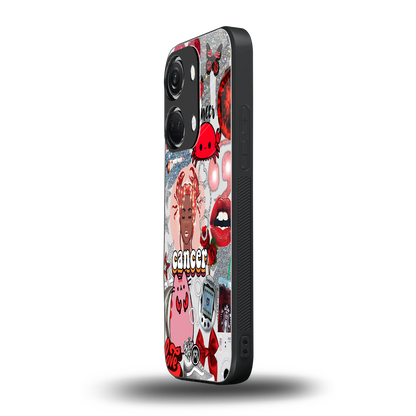 cancer aesthetic collage back phone cover | glass case for oneplus nord 3