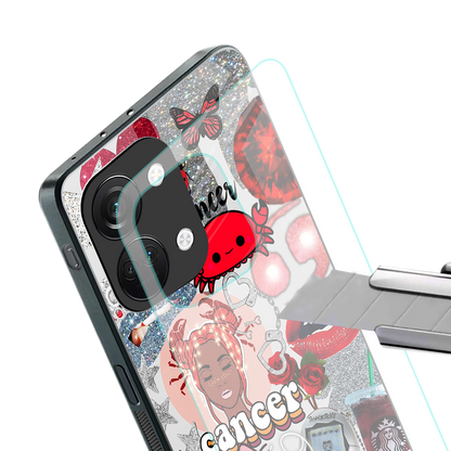 cancer aesthetic collage back phone cover | glass case for oneplus nord 3