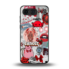 cancer aesthetic collage back phone cover | glass case for oneplus nord 4
