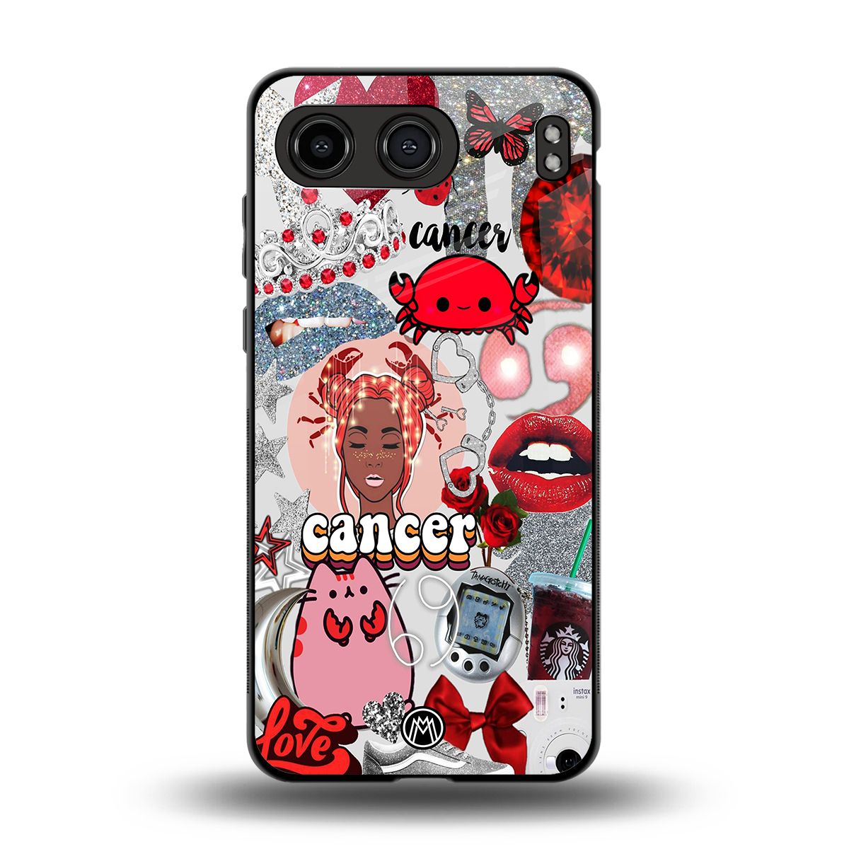 cancer aesthetic collage back phone cover | glass case for oneplus nord 4