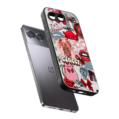 cancer aesthetic collage back phone cover | glass case for oneplus nord 4
