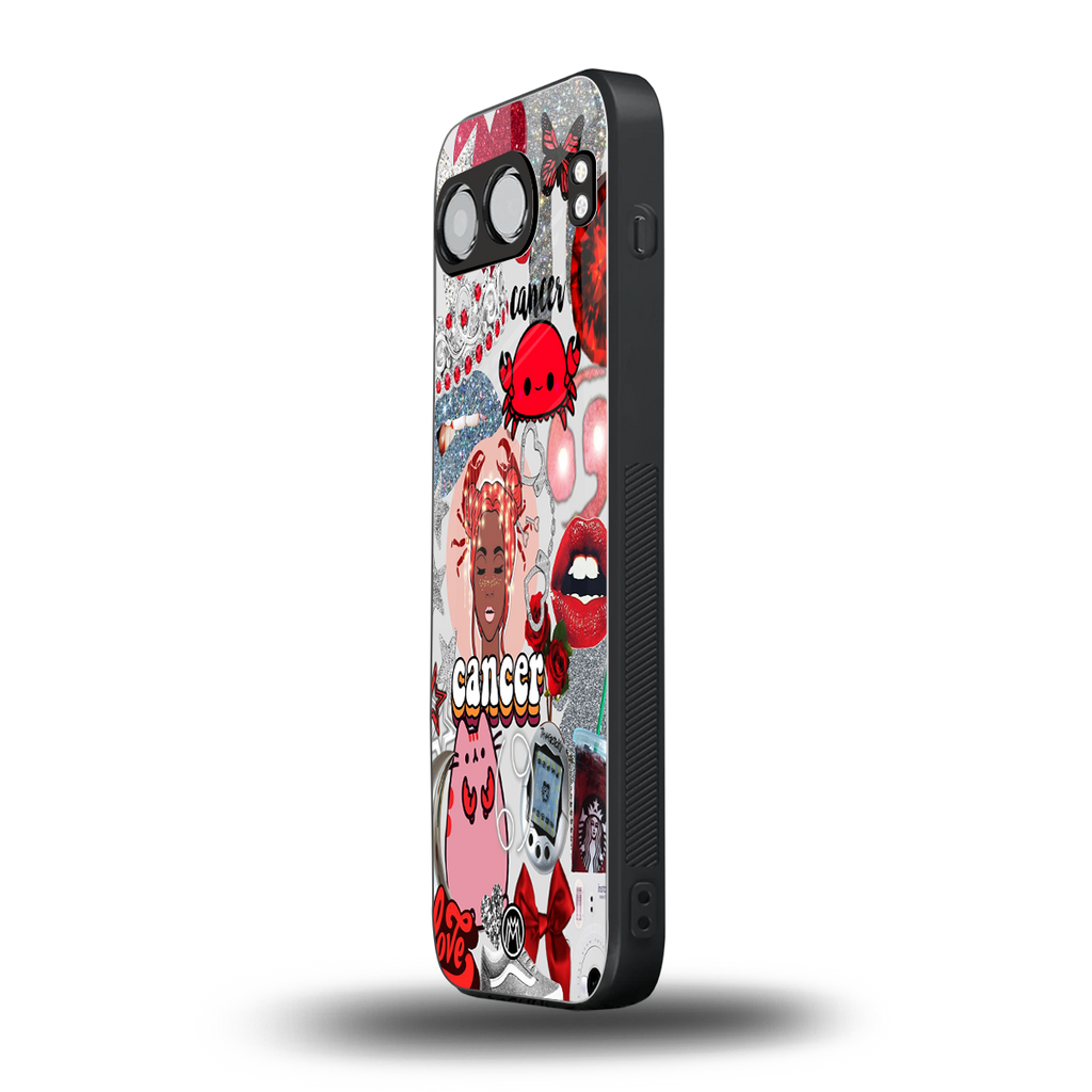 cancer aesthetic collage back phone cover | glass case for oneplus nord 4