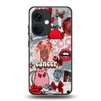 cancer aesthetic collage back phone cover | glass case for oneplus nord ce 3