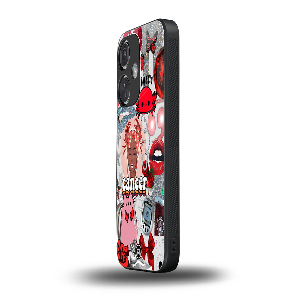 cancer aesthetic collage back phone cover | glass case for oneplus nord ce 3
