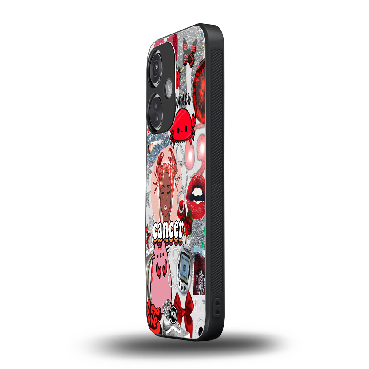 cancer aesthetic collage back phone cover | glass case for oneplus nord ce 3