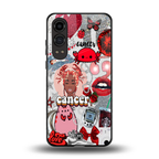 cancer aesthetic collage back phone cover | glass case for oneplus nord ce 4 lite